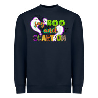 Navy say boo and scary on Heavyweight Sweatshirt - CowGirlArtShop