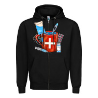 Black Nurse Coffee Mug Zipper Hoodie - FaDigitalArtStudio
