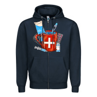 Navy Nurse Coffee Mug Zipper Hoodie - FaDigitalArtStudio