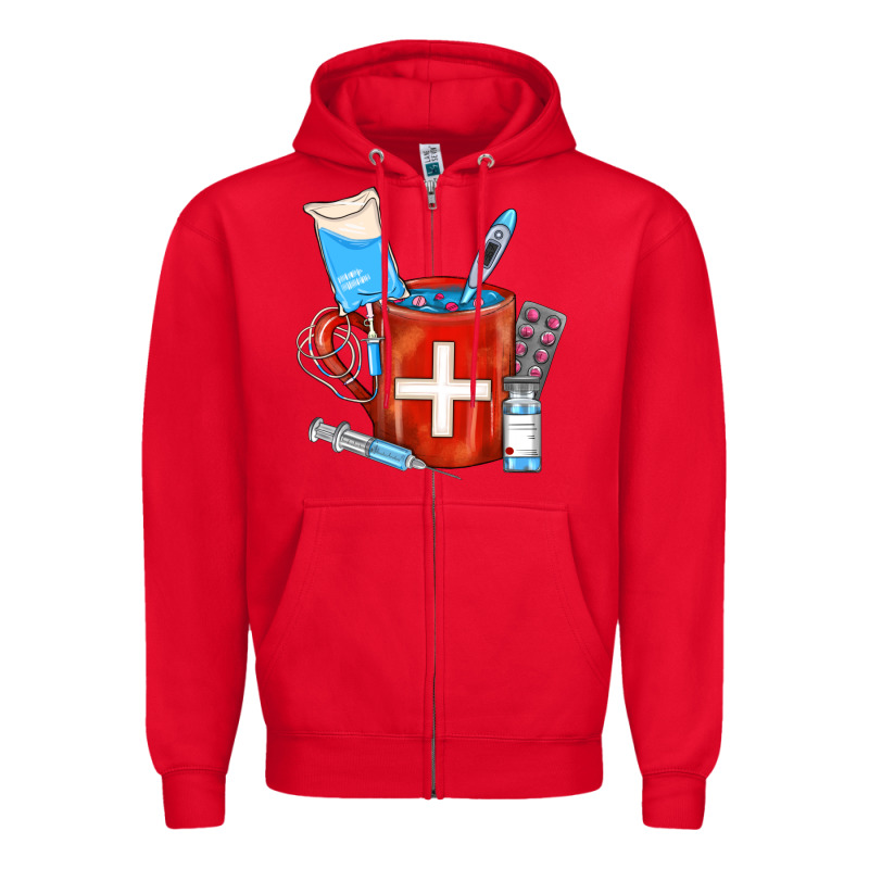Nurse Coffee Mug Zipper Hoodie by FaDigitalArtStudio | Teevron
