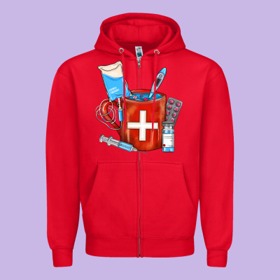 Nurse Coffee Mug Zipper Hoodie Designed By Fadigitalartstudio