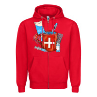 Red Nurse Coffee Mug Zipper Hoodie - FaDigitalArtStudio