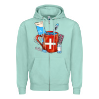 Seafoam Nurse Coffee Mug Zipper Hoodie - FaDigitalArtStudio