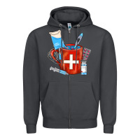 Smoke Nurse Coffee Mug Zipper Hoodie - FaDigitalArtStudio