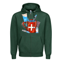 Sports Green Nurse Coffee Mug Zipper Hoodie - FaDigitalArtStudio