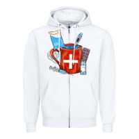 White Nurse Coffee Mug Zipper Hoodie - FaDigitalArtStudio