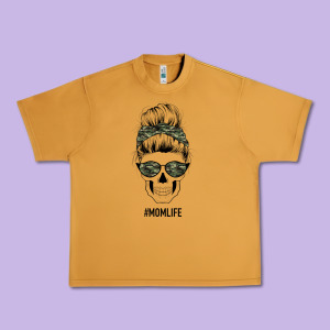 Camouflage Pattern Mom Skull Urban Heavy Tee Designed By Bettercallsaul