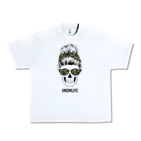 White Camouflage Pattern Mom Skull Urban Heavy Tee - Bettercallsaul