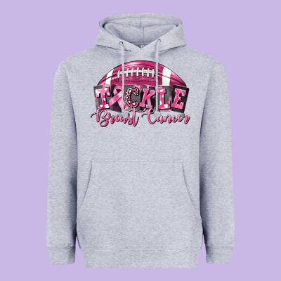 Tickle Breast Cancer Football Heavyweight Hoodie Designed By Fadigitalartstudio