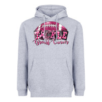 Heather Grey Tickle Breast Cancer Football Heavyweight Hoodie - FaDigitalArtStudio