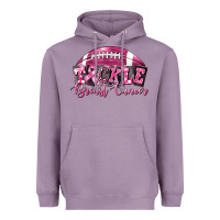 Lavender Tickle Breast Cancer Football Heavyweight Hoodie - FaDigitalArtStudio