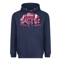 Navy Tickle Breast Cancer Football Heavyweight Hoodie - FaDigitalArtStudio