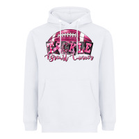 White Tickle Breast Cancer Football Heavyweight Hoodie - FaDigitalArtStudio
