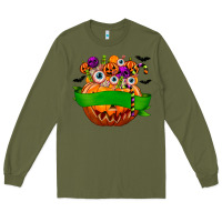 Army Green Personalized Boy Halloween Candy Long Sleeve Tee - texasbilliewilder