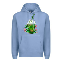 Colony Blue Western Cactus Cold Frappe Premium Hoodie - FaDigitalArtStudio