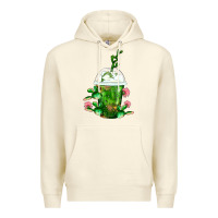 Sandshell Western Cactus Cold Frappe Premium Hoodie - FaDigitalArtStudio