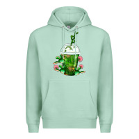 Seafoam Western Cactus Cold Frappe Premium Hoodie - FaDigitalArtStudio