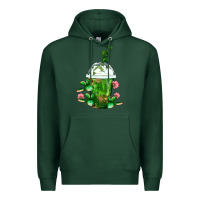 Sports Green Western Cactus Cold Frappe Premium Hoodie - FaDigitalArtStudio
