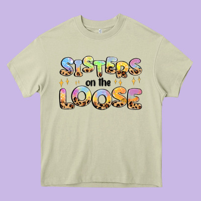 Sisters On The Loose Heavy Core Tee Designed By Maliassmallbusiness