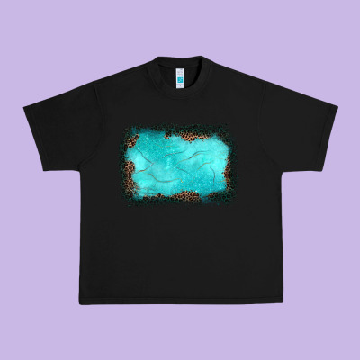 Gemstone Turquoise Leopard Background Urban Heavy Tee Designed By Jahusdesignshop