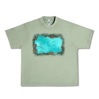 Oil Green gemstone turquoise leopard background Urban Heavy Tee - JahusDesignShop