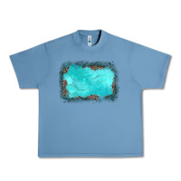 Pebble Blue gemstone turquoise leopard background Urban Heavy Tee - JahusDesignShop