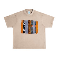 French Oak Western Cowhide Glitter Aztec Leopard Pattern Brushstroke Urban Heavy Tee - Bettercallsaul