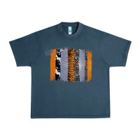 Midnight Navy Western Cowhide Glitter Aztec Leopard Pattern Brushstroke Urban Heavy Tee - Bettercallsaul