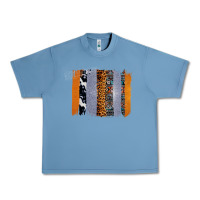 Pebble Blue Western Cowhide Glitter Aztec Leopard Pattern Brushstroke Urban Heavy Tee - Bettercallsaul