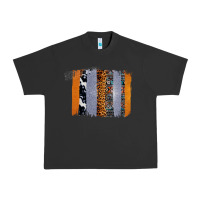 Pigment Black Western Cowhide Glitter Aztec Leopard Pattern Brushstroke Urban Heavy Tee - Bettercallsaul