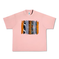 Salmon Western Cowhide Glitter Aztec Leopard Pattern Brushstroke Urban Heavy Tee - Bettercallsaul