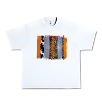 White Western Cowhide Glitter Aztec Leopard Pattern Brushstroke Urban Heavy Tee - Bettercallsaul