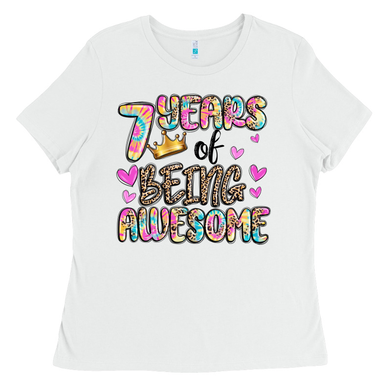 7 Years Of Being Awesome Ladies Tee by MaliasSmallBusiness | Teevron