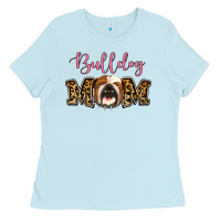Baby Blue Bulldog Mom Ladies Tee - Jasminsmagicworld