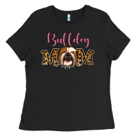 Black Bulldog Mom Ladies Tee - Jasminsmagicworld