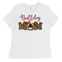 White Bulldog Mom Ladies Tee - Jasminsmagicworld