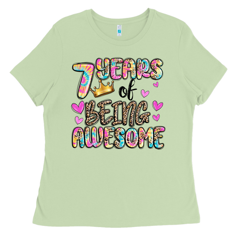 7 Years Of Being Awesome Ladies Tee by MaliasSmallBusiness | Teevron