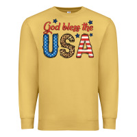 Antique Gold god bless the usa Premium Sweatshirt - BundleAndBundleShop