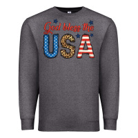 Charcoal Heather god bless the usa Premium Sweatshirt - BundleAndBundleShop