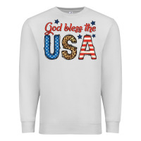 Dove Grey god bless the usa Premium Sweatshirt - BundleAndBundleShop