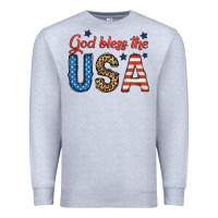 Heather Grey god bless the usa Premium Sweatshirt - BundleAndBundleShop