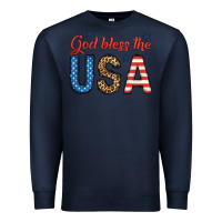 Navy god bless the usa Premium Sweatshirt - BundleAndBundleShop