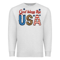 Oatmeal Heather god bless the usa Premium Sweatshirt - BundleAndBundleShop
