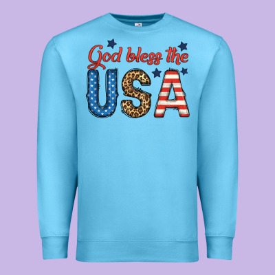 God Bless The Usa Premium Sweatshirt Designed By Bundleandbundleshop