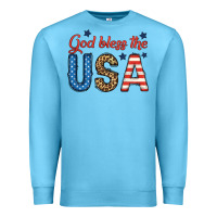 Ocean Blue god bless the usa Premium Sweatshirt - BundleAndBundleShop