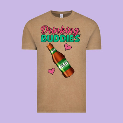 Drinking Buddies Beer Bottle Vintage Tee Designed By Jasminsmagicworld
