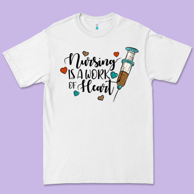 Nursing İs A Work Of Heart Premium Tee Designed By Jahusdesignshop