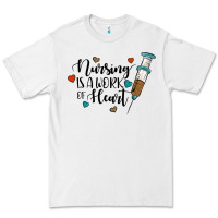 White nursing i̇s a work of heart Premium Tee - JahusDesignShop