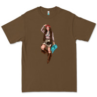 Cacao western cowgirl Premium Tee - NancyCooperArtShop