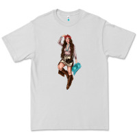 Dove Grey western cowgirl Premium Tee - NancyCooperArtShop